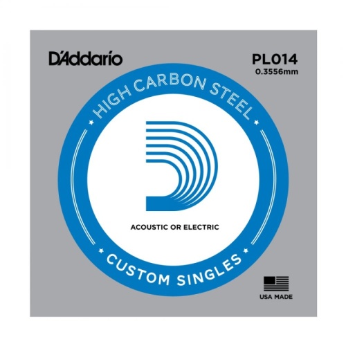 D'ADDARIO PL014 PLAIN STEEL SINGLES